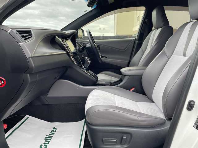 トヨタ ハリアー ハイブリッド プレミアム スタイルアッシュ 山形県 2017(平29)年 8.5万km ホワイトパールクリスタルシャイン 4WD/メモリナビ/　　【CD DVD BT フルセグ USB】/バックカメラ/電動リアゲート/クルーズコントロール/LEDオートヘッドライト/ハーフレザーシート/パワーシート/シートヒーター/純正18インチアルミホイール/ルームミラー型ドラレコ/アイドリングストップ/ステアリングスイッチ/MTモード付AT/電動格納ウィンカーミラー/フォグランプ/スマートキー×2/ETC