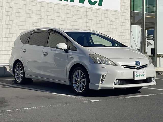 トヨタ プリウス α S ツーリングセレクション 静岡県 2012(平24)年 7.1万km ホワイトパールクリスタルシャイン