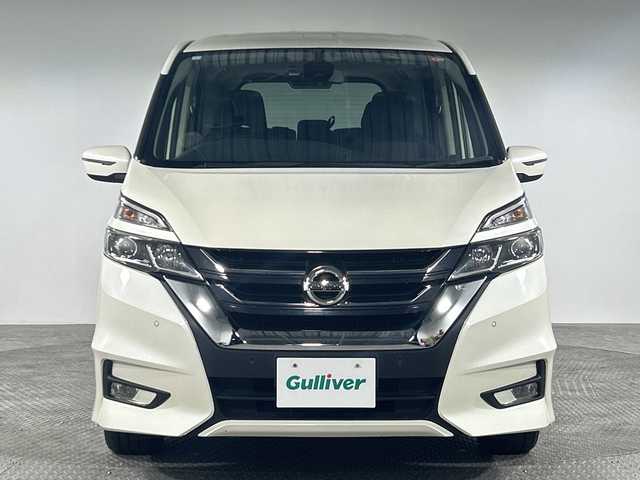 日産 セレナ ハイウェイスター プロパイロットED 神奈川県 2017(平29)年 5.7万km ブリリアントホワイトパール プロパイロット/純正8型SDナビゲーション【MM516D-L】/・BT/フルセグTV/CD/DVD/SD/BD/AUX/バックカメラ/純正フリップダウンモニター/両側電動スライドドア/電動サイドブレーキ/オートブレーキホールド/ETC/ドライブレコーダー/アイドリングストップ機能/ECOモード/革巻きステアリング/ステアリングスイッチ/Autoライト/電動格納ミラー/ウィンカーミラー/シートリフター/LEDヘッドライト/フォグランプ/純正フロアマット/純正16インチアルミホイール/純正ドアバイザー