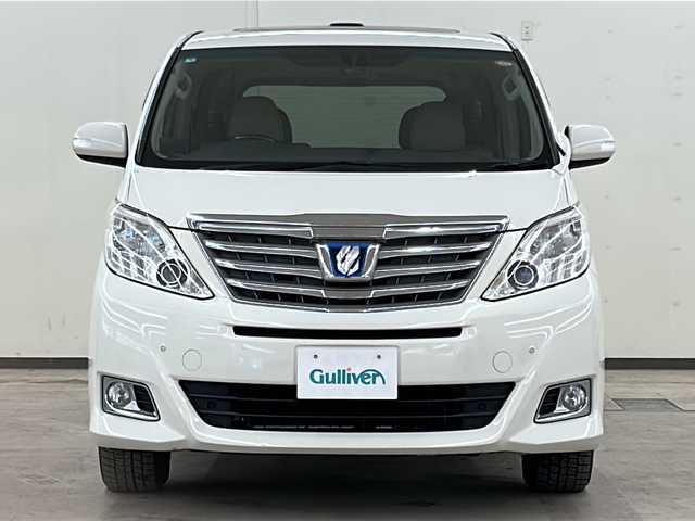トヨタ アルファードハイブリット G 道央・札幌 2012(平24)年 14.5万km ゴールドパールクリスタルシャイン /4WD//社外HDDナビ(フルセグ、CD、DVD、Bt、AM、FM、SD)//ツインサンルーフ//バックカメラ//フリップダウンモニター//クルーズコントロール//両側パワースライドドア//革調シートカバー//パワーシート(D/N)//スマートキー//プッシュスタート//キセノンヘッドライト//オートライト//フォグランプ//社外16インチアルミホイール//純正16インチAW夏タイヤ車載//ETC//新車時保証書//取扱説明書//スペアキー×1