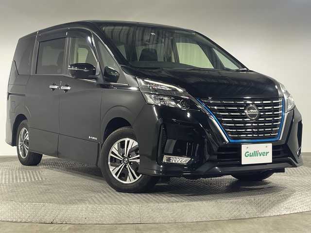 日産 セレナ e－パワー ハイウェイスター V 神奈川県 2022(令4)年 1.9万km ダイヤモンドブラック フリップダウンモニター/アラウンドビューモニター/両側パワースライドドア/純正9型ナビゲーション/フルセグ　Bluetooth　CD　DVD　AM　FM/プロパイロット/レーンキープアシスト/横滑り防止装置/衝突被害軽減システム/パーキングアシスト/コーナーセンサー前後/アダプティブクルーズコントロール/ブラインドスポットモニター/純正前後ドライブレコーダー/ステアリングヒーター/シートヒーター/ETC/純正15インチAW/フォグランプ/LEDライト/オートライト