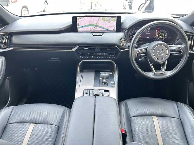 マツダ ＣＸ－６０ XD HV エクスクルーシブスポーツ 兵庫県 2023(令5)年 3万km マシーングレープレミアムM 純正ナビ(AM/FM/BT/TV/HDMI)/全方位カメラ/ブラインドスポットモニター/ヘッドアップディスプレイ/ETC/BOSEサウンド/ステアリングヒーター/レーダークルーズコントロール/パドルシフト/全席シートヒーター/D+N席エアーシート/D+N席パワーシート/オートライト・ハイビーム/オートホールド/電動パーキングブレーキ/社外フロアマット/電動リアゲート/純正17インチアルミホイール/LEDヘットライト/スペアキー1本