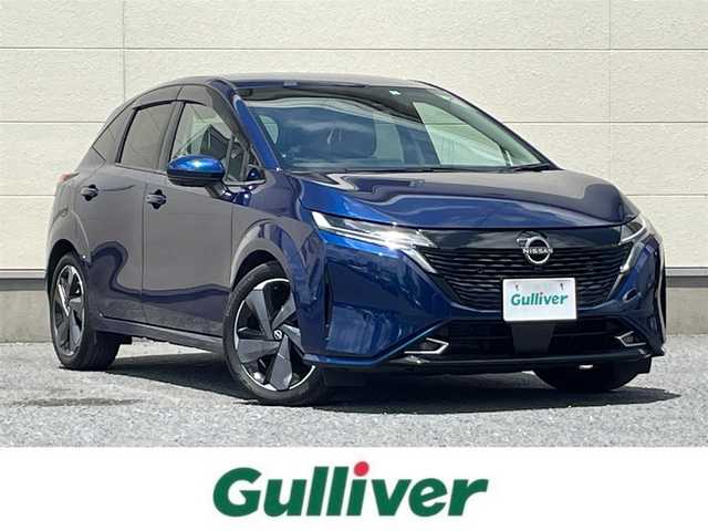 日産 オーラ G レザーエディション 茨城県 2022(令4)年 4.5万km オーロラフレアブルーパール 純正ナビ/フルセグTV/全方位カメラ/プロパイロット/デジタルインナーミラー/BOSEサウンド/ドライブレコーダー/　（SN-TW9880）/ETC2.0/Bluetooth/AppleCarPlay/コーナーセンサー/ハーフレザーシート/ハンドルヒーター/LEDヘッドライト/HDMI接続/ワイヤレス充電/純正AW/純正フロアマット/全方位運転支援システム