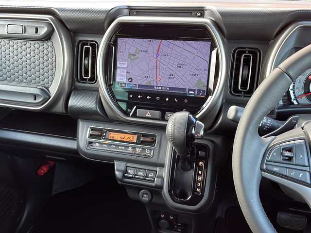 スズキ ハスラー Jスタイル Ⅱ ターボ 青森県 2023(令5)年 2.6万km オフブルーメタリック/ガンメタリック2トーンルーフ 4WD・ターボ/純正9インチナビ・フルセグTV/全方位モニター/CD・DVD・Bluetooth/前席シートヒーター/セーフティサポート/デュアルカメラブレーキサポート/アダプティブクルーズコントロール/ハイビームアシスト/車線逸脱抑制機能/リアパーキングセンサー/パドルシフト/ビルトインETC/シートバックテーブル/純正フロアマット/LEDヘッドライト/LEDフォグランプ/純正15インチアルミ/ルーフレール/プッシュスタート/スマートキー