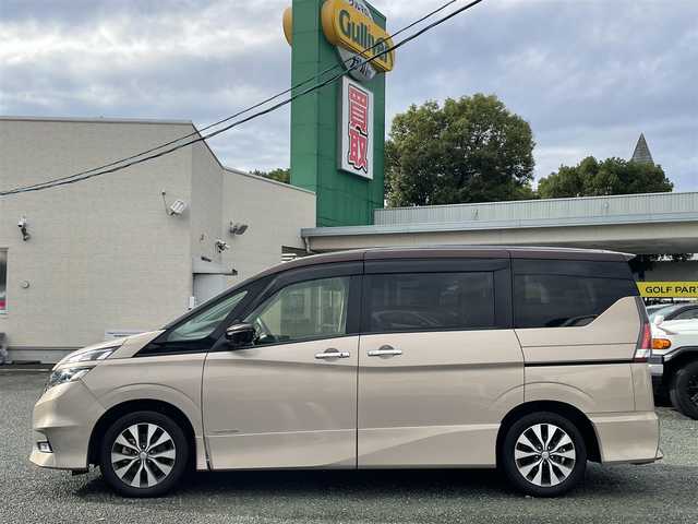 日産 セレナ ハイウェイスターVセレクションⅡ 宮崎県 2018(平30)年 5万km カシミヤグレージュ 2トーン ワンオーナー/プロパイロット/プッシュスタート/純正ナビ/（CD・DVD・フルセグTV・BTオーディオ・SD）/アラウンドビューモニター/ETC/ドライブレコーダー/純正16インチAW/両側パワースライドドア/LEDヘッドライト/オートライト/フォグライト/前後コーナーセンサー/横滑り防止装置/ウィンカーミラー/純正フロアマット/純正ドアバイザー/新車保証書/取扱説明書/スマートスペアキー×1本