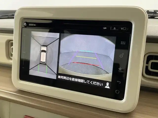 スズキ ラパン X 新潟県 2015(平27)年 2.6万km シフォンアイボリーメタリック 禁煙車/登録時走行距離：25786km/メーカーオプション純正ナビ/CD/フルセグTV/Bluetooth/AUX/全方位カメラ/バックカメラ/前後ドライブレコーダー/ETC/衝突被害軽減システム/横滑り防止装置/HIDヘッドライト/運転席シートヒーター/エンジンスタートボタン/スマートキー/純正フロアマット/純正14インチアルミホイール