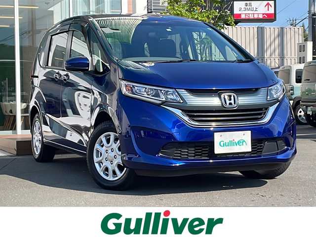 ホンダ フリード G ホンダセンシング 道央・札幌 2018(平30)年 6.2万km コバルトブルーパール ・４WD/・ワンオーナー/・ホンダセンシング/・寒冷地仕様/・純正ナビ/　CD＆DVD＆BT＆TV/・バックカメラ/・両側パワースライドドア/・ハーフレザーシート/・コーナーセンサー/・レーンキープアシスト/・レーダークルーズコントロール/・オートエアコン/・オートライト/・ミラーヒーター/・シートヒーター/・ワイパー熱線/・電動格納ミラー/・ビルトインETC/・アイドリングストップ/・ステアリングスイッチ/・プッシュスタート/・スマートキー/・純正フロアマット/・ドアバイザー/・ウィンカーミラー/・カーテンエアバッグ