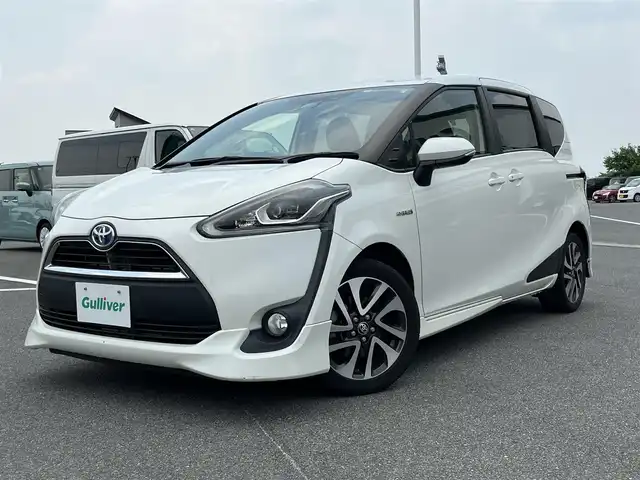 トヨタ シエンタ ハイブリッド G クエロ 奈良県 2018(平30)年 4.3万km ホワイトパールクリスタルシャイン 純正ナビ　/フルセグＴＶ　/バックカメラ　/両側パワ－スライドドア　/スマートキー　/スペアキー　/ＥＴＣ２．０　/純正フロアマット　/社外エアロ　/純正アルミホイール　/ＬＥＤヘッドライト　/衝突軽減ブレーキ/オートライト