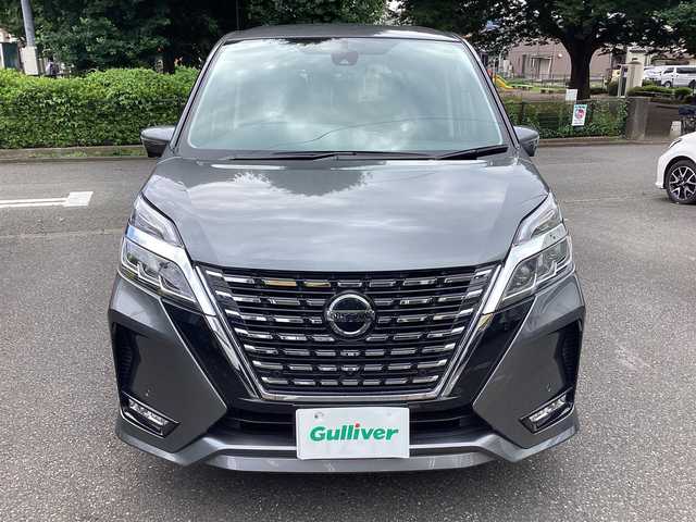 日産 セレナ ハイウェイスター V 神奈川県 2020(令2)年 3.6万km ダークメタルグレー ワンオーナー/プロパイロット/S-HYBRID/純正ナビ/（iPod/SD/FM/AM/TV/USB/Bluetooth/CD/DVD/純正後席モニター/インテリジェント アラウンドビューモニター（移動物検知機能付）/両側ハンズフリースライドドア/ビルトイン ETC/オートエアコン&リヤヒーターダクト+寒冷地+前席ヒーターシート&ステアリングヒーター  /安全装備/【OP】セーフティパックA/・インテリジェント エマージェンシーブレーキ/・インテリジェント FCW（前方衝突予測警報）/・インテリジェント DA（ふらつき警報）/・インテリジェント BSI（後側方衝突防止支援システム）＋BSW（後側方車両検知警報）/・RCTA（後退時車両検知警報）/・踏み間違い衝突防止アシスト/・標識検知機能（進入禁止、最高速度、一時停止）/・フロント&バックソナー/装備/・【OP】後席オートエアコン＆リヤヒーターダクト/・オートライト/・LEDヘッドランプ＋フロントフォグランプ/・ハイビームアシスト/・純正16inAW/・インテリキーx2