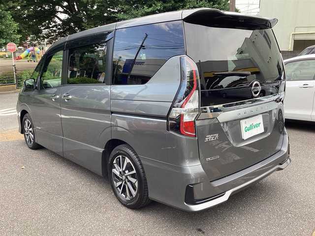 日産 セレナ ハイウェイスター V 神奈川県 2020(令2)年 3.6万km ダークメタルグレー ワンオーナー/プロパイロット/S-HYBRID/純正ナビ/（iPod/SD/FM/AM/TV/USB/Bluetooth/CD/DVD/純正後席モニター/インテリジェント アラウンドビューモニター（移動物検知機能付）/両側ハンズフリースライドドア/ビルトイン ETC/オートエアコン&リヤヒーターダクト+寒冷地+前席ヒーターシート&ステアリングヒーター  /安全装備/【OP】セーフティパックA/・インテリジェント エマージェンシーブレーキ/・インテリジェント FCW（前方衝突予測警報）/・インテリジェント DA（ふらつき警報）/・インテリジェント BSI（後側方衝突防止支援システム）＋BSW（後側方車両検知警報）/・RCTA（後退時車両検知警報）/・踏み間違い衝突防止アシスト/・標識検知機能（進入禁止、最高速度、一時停止）/・フロント&バックソナー/装備/・【OP】後席オートエアコン＆リヤヒーターダクト/・オートライト/・LEDヘッドランプ＋フロントフォグランプ/・ハイビームアシスト/・純正16inAW/・インテリキーx2