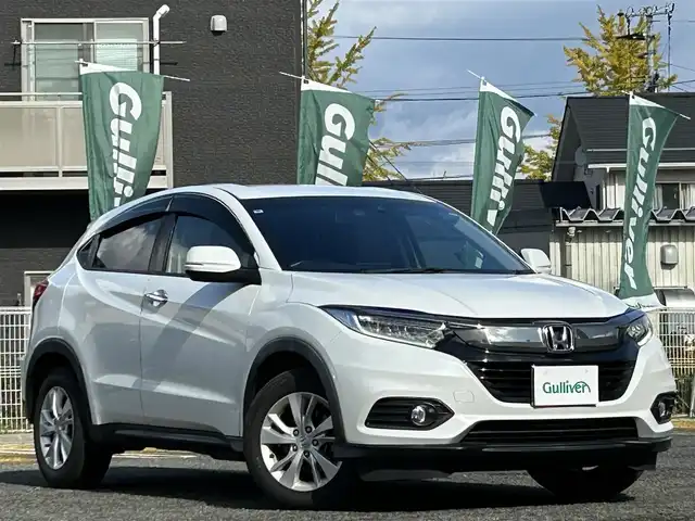 ホンダ ヴェゼル X ホンダセンシング 宮城県 2019(令1)年 9.6万km スタリーシルバーM ワンオーナー//純正エンジンスターター//純正ディーラーナビ/（フルセグＴＶ/ＤＶＤ/ＣＤ/ＢＴ/ＡＭ/ＦＭ）　//レーダークルーズコントロール//衝突被害軽減ブレーキ//車線維持支援システム//純正フロアマット//ビルトインＥＴＣ//純正アルミホイール//スペアキー//バックカメラ//プッシュスタート//USBポート