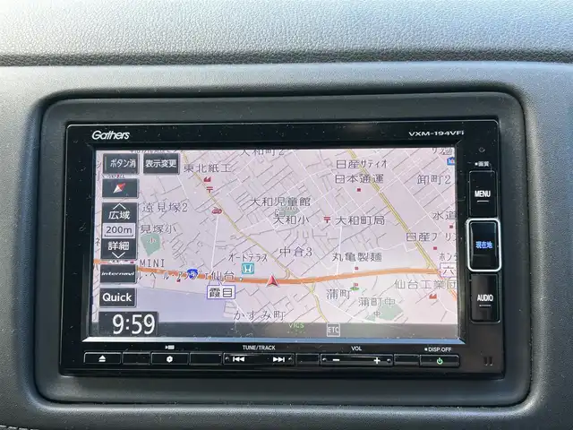 ホンダ ヴェゼル X ホンダセンシング 宮城県 2019(令1)年 9.6万km スタリーシルバーM ワンオーナー//純正エンジンスターター//純正ディーラーナビ/（フルセグＴＶ/ＤＶＤ/ＣＤ/ＢＴ/ＡＭ/ＦＭ）　//レーダークルーズコントロール//衝突被害軽減ブレーキ//車線維持支援システム//純正フロアマット//ビルトインＥＴＣ//純正アルミホイール//スペアキー//バックカメラ//プッシュスタート//USBポート