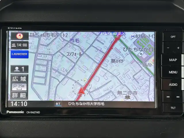 マツダ フレア クロスオーバー ハイブリッドXT 茨城県 2021(令3)年 5.7万km クールカーキパールメタリック 社外メモリナビ（型番：CN-RA07WD）/　　（AM/FM/BT)/フルセグテレビ/全方位カメラ/ETC/プッシュスタート/前後ドライブレコーダー（型番：DRV-MR450）/クリアランスソナー/純正フロアマット/純正ドアバイザー/スズキセーフティサポート/・デュアルセンサーブレーキサポートII/・誤発進抑制機能/・車線逸脱抑制機能/・車線逸脱警報機能/・ふらつき警報機能/・低速時ブレーキサポート/・発進お知らせ機能/・標識認識機能/・ハイビームアシスト
