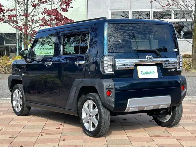 ダイハツ タフト G ターボ クロムベンチャー 福島県 2022(令4)年 1.2万km レーザーブルークリスタルシャイン 純正ナビ/【フルセグTV/FM・AM/BT】/ワンオーナー/バックカメラ/衝突軽減/アイドリングストップ/レーダークルーズコントロール/前後コーナーセンサー/ガラスルーフ/ETC/ドライブレコーダー/レーンキープアシスト/ルーフレール/LEDヘッドライト/オートライト/横滑り防止/革巻きステアリング/ステアリングスイッチ/プッシュスタート/スマートキー