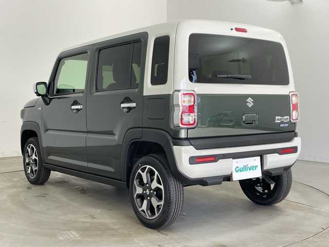 スズキ ハスラー HYBRID X 兵庫県 2025(令7)年 0.1千km クールカーキパールメタリック/ソフトベージュメタリック ・登録済未使用車/・純正9インチナビ/CD/DVD/TV/USB/Bluetooth/・全方位カメラ/・デュアルカメラブレーキサポート/・誤発進抑制機能/・後退時ブレーキサポート/・後方誤発進抑制機能/・リアパーキングセンサー/・車線逸脱警報機能/・車線逸脱抑制機能/・ふらつき警報/・先行車発進お知らせ機能/・アダプティブクルーズコントロール/・標識認識機能/・ハイビームアシスト/・前席シートヒーター/・LEDヘッドライト/・LEDフォグランプ/・スマートキー