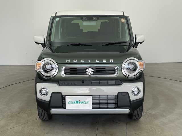 スズキ ハスラー HYBRID X 兵庫県 2025(令7)年 0.1千km クールカーキパールメタリック/ソフトベージュメタリック ・登録済未使用車/・純正9インチナビ/CD/DVD/TV/USB/Bluetooth/・全方位カメラ/・デュアルカメラブレーキサポート/・誤発進抑制機能/・後退時ブレーキサポート/・後方誤発進抑制機能/・リアパーキングセンサー/・車線逸脱警報機能/・車線逸脱抑制機能/・ふらつき警報/・先行車発進お知らせ機能/・アダプティブクルーズコントロール/・標識認識機能/・ハイビームアシスト/・前席シートヒーター/・LEDヘッドライト/・LEDフォグランプ/・スマートキー