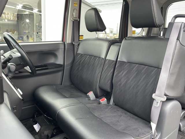 ダイハツ タント カスタム RS トップED SAⅡ 道東・釧路十勝 2015(平27)年 7.5万km ファイアークォーツレッドM ・４WD/・ターボ/・純正ナビ/（CD・DVD・TV・SD・BT・AM・FM・HDMI）/・バックカメラ/・両側パワースライドドア/・スマートキー2本/・プッシュスタート/・ハーフレザーシート/・衝突軽減システム/・アイドリングストップ/・横滑り防止装置/・ハーフレザーシート/・社外14インチアルミホイール