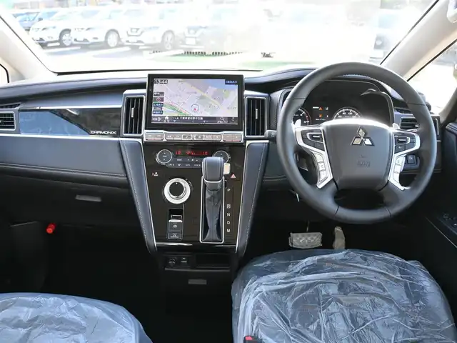 三菱 デリカＤ：５ シャモニー 千葉県 2025(令7)年 0.1千km 白 パートタイム4WD/e-Assist/ALPINE12.8型フリップダウンモニター/D:5専用11型ナビ/　CD/DVD/Bluetooth/フルセグTV/全周囲カメラ/両側パワースライドドア/パワーバックドア/レーダークルーズコントロール/LEDオートライト/ハーフレザーシート/シートヒーター/パワーシート/純正18インチアルミホイール/パドルシフト/レーンキープアシスト/ステアリングヒーター/ステアリングリモコン/スマートキー