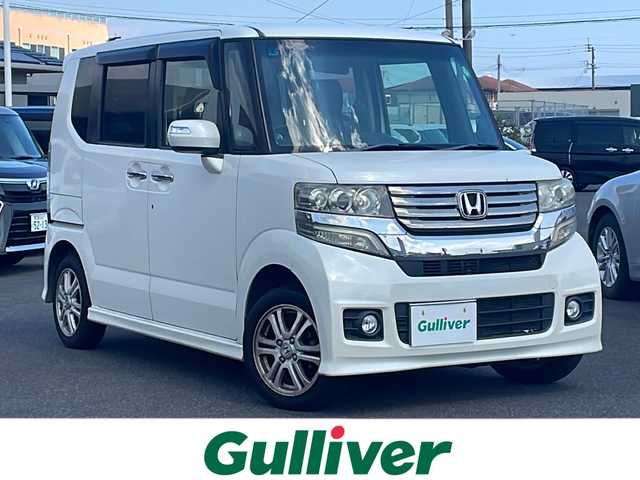ホンダ Ｎ ＢＯＸ カスタム G Lパッケージ 鹿児島県 2012(平24)年 13.2万km プレミアムホワイトパール 純正ナビ/ワンセグ/片側パワースライドドア/HIDヘッドライト/フロントフォグランプ/ステアリングスイッチ/オートエアコン/スマートキー/プッシュスタート