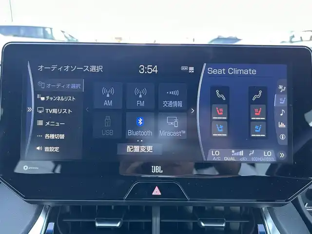 トヨタ ハリアー ハイブリッド Z レザーパッケージ 岡山県 2020(令2)年 10.3万km プレシャスブラックパール 登録時走行距離102731km/JBLプレミアムサウンド/純正12.3インチナビ/フルセグTV（AM/FM/Bluetooth）/バックカメラ/ビルトインETC2.0/デジタルインナーミラー/ドライブレコーダー/トヨタセーフティセンス/・ブラインドスポットモニター/・レーントレーシングアシスト/・レーダークルーズコントロール/・オートマチックハイビーム/・プリクラッシュセーフティシステム/パワーバックドア/D/N席シートヒーター/ステアリングヒーター/D/N席ベンチレーション/D/N席パワーシート/19インチ純正AW/純正フロアマット