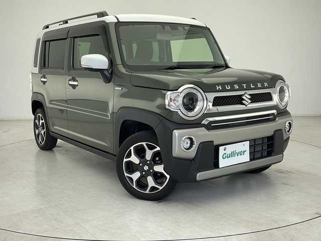 スズキ ハスラー Jスタイル 千葉県 2022(令4)年 3.3万km クールカーキパールメタリック/ホワイト2トーンルーフ 禁煙車/純正SDナビ（フルセグTV　CD DVD BT USB）/純正ドライブレコーダー/衝突軽減ブレーキ/レーンキープ/コーナーセンサー/シートヒーター/ルーフレール/ビルトインETC/LEDヘッドライト/LEDフォグライト/オートライト/オートハイビーム/ドアバイザー/アイドリングストップ/スマートキー/スペアキー
