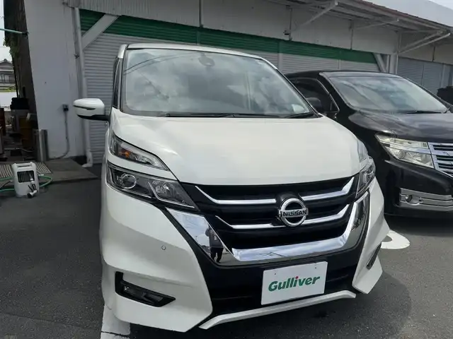 日産 セレナ ハイウェイスター プロパイロットED 三重県 2016(平28)年 9.4万km ブリリアントホワイトパール ワンオーナー/クルーズコントロール/　プロパイロット/プッシュスタート/両側パワースライドドア/スペアキーあり/ETC/エマージェンシーブレーキ/　車線逸脱警報/　踏み間違い衝突防止アシスト/　進入禁止標識検知/　フロントパックソナー/電動パーキングブレーキ/　オートブレーキホールド