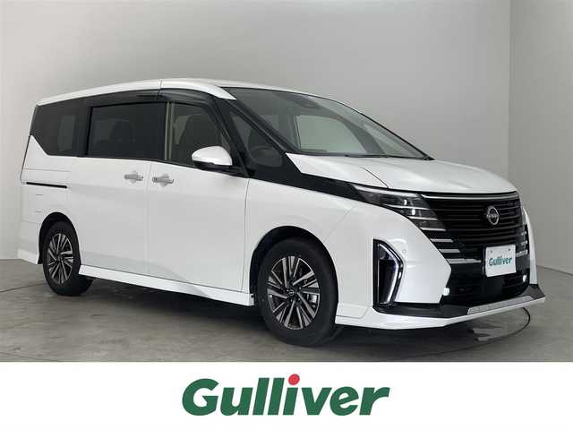 日産 セレナ e－パワー ハイウェイスター V 埼玉県 2023(令5)年 2万km プリズムホワイト 純正エアロ　純正１２．３インチナビ　アラウンドビューモニター　プロパイロット　ビルトインＥＴＣ２．０　ＢＳＩ　インテリジェントルームミラー　ワイヤレス充電　前後ドラレコ　両側電動　ＬＥＤ　地デジＴＶ