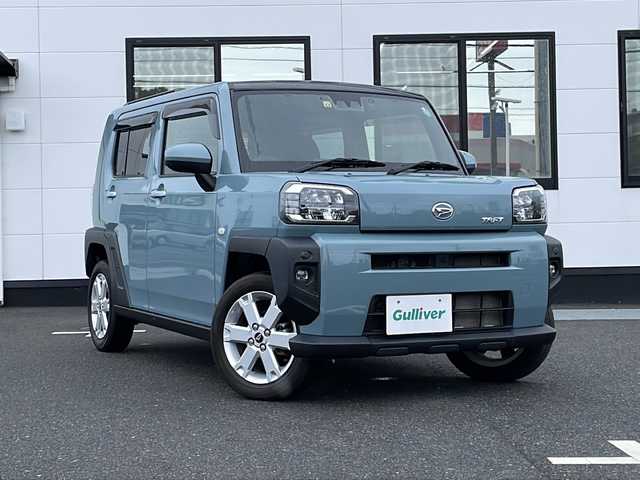 ダイハツ タフト G 山口県 2022(令4)年 4.1万km レイクブルーメタリック 純正9インチスマホ連携ディスプレイオーディオ/・フルセグTV/・AM/FMラジオ/・Bluetooth/・スマホアプリ連携(Apple CarPlay・Android AutoTM)/・音声認識機能/・USB/iPod入力/・HDMI出力/・ハンズフリー通話/・交通情報/バックカメラ/スカイルーフ/ルーフレール/ワンオーナー/保証書/取扱説明書/シートヒーター/スマートキー/プッシュスタート/ETC/ドライブレコーダー/衝突回避支援/・衝突回避支援ブレーキ/・衝突警報機能/・ブレーキ制御付誤発進抑制機能/・車線逸脱警報機能/・路外逸脱抑制機能/認識支援/・先行車発進お知らせ機能/・標識認識機能/盗難防止装置/純正15インチアルミホイール/純正LEDヘッドライト/オートライト/純正フォグライト/ドアバイザー