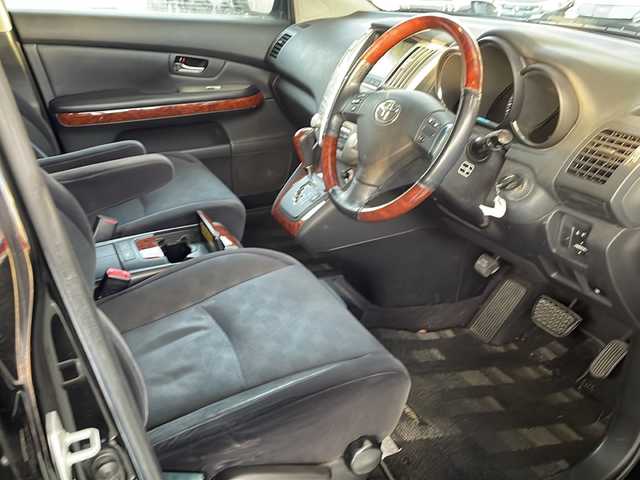 トヨタ ハリアー 240G 福岡県 2009(平21)年 10.8万km ブラック ワンオーナー/純正メーカーナビ/バックカメラ/キーレス/スペアキー(キーレス無し)/ウッドコンビステアリング/ETC/取扱説明書/保証書