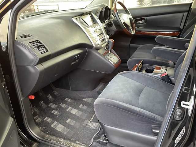 トヨタ ハリアー 240G 福岡県 2009(平21)年 10.8万km ブラック ワンオーナー/純正メーカーナビ/バックカメラ/キーレス/スペアキー(キーレス無し)/ウッドコンビステアリング/ETC/取扱説明書/保証書
