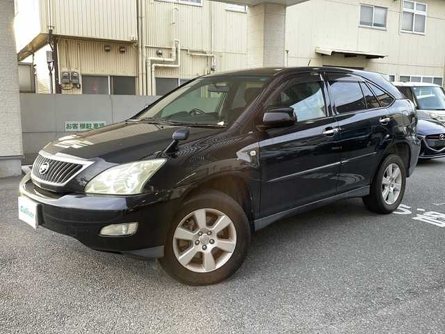 トヨタ ハリアー 240G 福岡県 2009(平21)年 10.8万km ブラック ワンオーナー/純正メーカーナビ/バックカメラ/キーレス/スペアキー(キーレス無し)/ウッドコンビステアリング/ETC/取扱説明書/保証書
