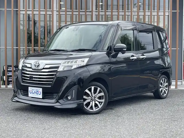 トヨタ ルーミー カスタムG－T 鳥取県 2017(平29)年 9.4万km ブラックマイカメタリック (株)IDOMが運営する【じしゃロン鳥取店】の自社ローン専用車両になります。こちらは現金またはオートローンご利用時の価格です。自社ローンご希望の方は別途その旨お申付け下さい/純正ナビ（NSZT-W66T）/・フルセグTV/・AM/FM/・CD/DVD/・Bluetooth接続/両側パワースライドドア/スマートアシストII/バックカメラ/アイドリングストップ/プッシュスタート