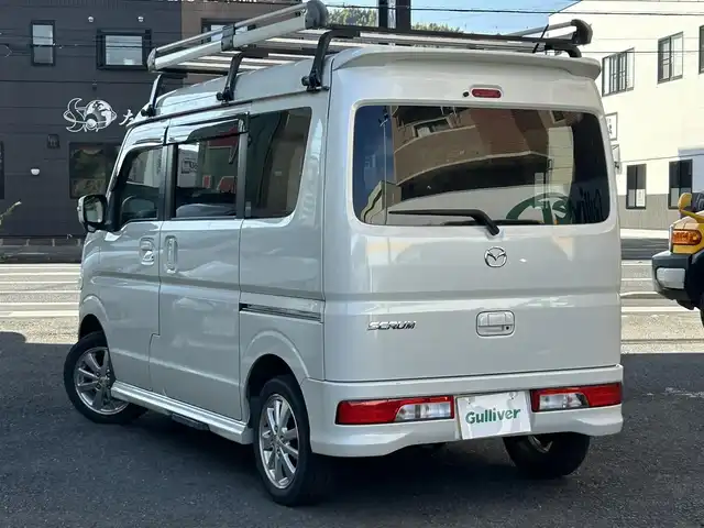 マツダ スクラム ワゴン PZターボ スペシャルパッケージ 静岡県 2017(平29)年 6.5万km ホワイトパール 社外ナビ/フルセグTV/DVD/CD/SD/BT/衝突軽減ブレーキ/ルーフラック/両側パワースライドドア/左後オートステップ/前方ドライブレコーダー/ETC/HIDヘッドライト/ステアリングスイッチ/純正14インチAW/スマートキー×2/保証書/取扱説明書/R1/R2/R4/R6点検記録簿有