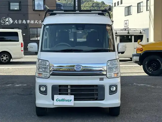 マツダ スクラム ワゴン PZターボ スペシャルパッケージ 静岡県 2017(平29)年 6.5万km ホワイトパール 社外ナビ/フルセグTV/DVD/CD/SD/BT/衝突軽減ブレーキ/ルーフラック/両側パワースライドドア/左後オートステップ/前方ドライブレコーダー/ETC/HIDヘッドライト/ステアリングスイッチ/純正14インチAW/スマートキー×2/保証書/取扱説明書/R1/R2/R4/R6点検記録簿有