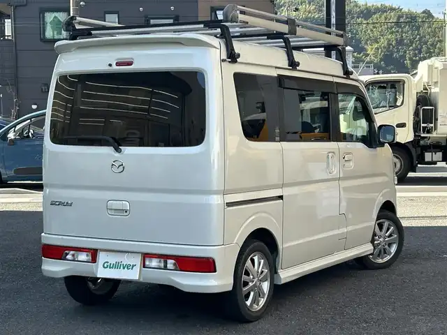 マツダ スクラム ワゴン PZターボ スペシャルパッケージ 静岡県 2017(平29)年 6.5万km ホワイトパール 社外ナビ/フルセグTV/DVD/CD/SD/BT/衝突軽減ブレーキ/ルーフラック/両側パワースライドドア/左後オートステップ/前方ドライブレコーダー/ETC/HIDヘッドライト/ステアリングスイッチ/純正14インチAW/スマートキー×2/保証書/取扱説明書/R1/R2/R4/R6点検記録簿有