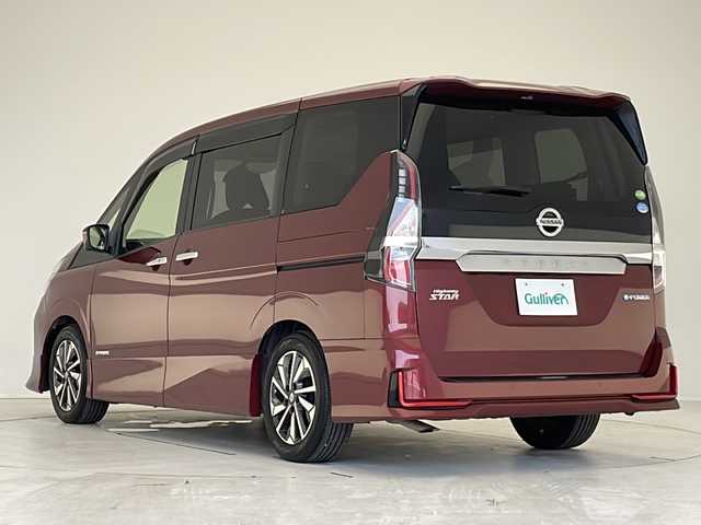 日産 セレナ e－パワー ハイウェイスター V 愛知県 2019(令1)年 2.2万km マルーンレッド プロパイロット/衝突軽減システム/フリップダウンモニター/全方位カメラ/クルーズコントロール/シートヒーター/コーナーセンサー/純正アルミホイール/ブラインドスポットモニター/LEDヘッドライト/ステアリングヒーター/リアオートエアコン/ドライブレコーダー/ETC/ステアリングスイッチ/スマートキー/プッシュスタート