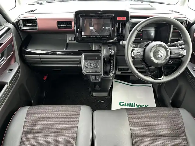 スズキ スペーシア カスタム HYBRID XS ターボ 和歌山県 2023(令5)年 0.8万km ブルーイッシュブラックパール3 社外ナビ/バックカメラ/フルセグTV/両側パワースライドドア/デュアルセンサーブレーキサポート/レーダークルーズコントロール/レーンキープアシスト/ドライブレコーダー/ETC/純正フロアマット/純正アルミホイール/シートヒーター/ステアリングヒーター/アイドリングストップ/LEDヘッドライト/フォグランプ/オートライト