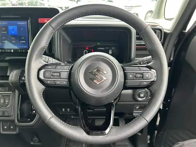 スズキ スペーシア カスタム HYBRID XS ターボ 和歌山県 2023(令5)年 0.8万km ブルーイッシュブラックパール3 社外ナビ/バックカメラ/フルセグTV/両側パワースライドドア/デュアルセンサーブレーキサポート/レーダークルーズコントロール/レーンキープアシスト/ドライブレコーダー/ETC/純正フロアマット/純正アルミホイール/シートヒーター/ステアリングヒーター/アイドリングストップ/LEDヘッドライト/フォグランプ/オートライト