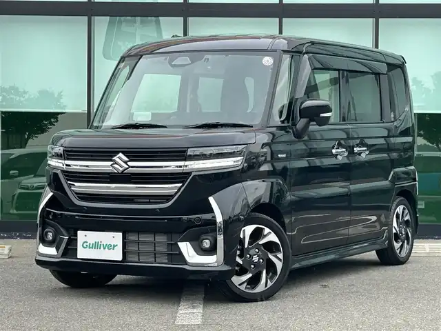 スズキ スペーシア カスタム HYBRID XS ターボ 和歌山県 2023(令5)年 0.8万km ブルーイッシュブラックパール3 社外ナビ/バックカメラ/フルセグTV/両側パワースライドドア/デュアルセンサーブレーキサポート/レーダークルーズコントロール/レーンキープアシスト/ドライブレコーダー/ETC/純正フロアマット/純正アルミホイール/シートヒーター/ステアリングヒーター/アイドリングストップ/LEDヘッドライト/フォグランプ/オートライト