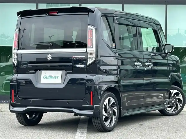 スズキ スペーシア カスタム HYBRID XS ターボ 和歌山県 2023(令5)年 0.8万km ブルーイッシュブラックパール3 社外ナビ/バックカメラ/フルセグTV/両側パワースライドドア/デュアルセンサーブレーキサポート/レーダークルーズコントロール/レーンキープアシスト/ドライブレコーダー/ETC/純正フロアマット/純正アルミホイール/シートヒーター/ステアリングヒーター/アイドリングストップ/LEDヘッドライト/フォグランプ/オートライト