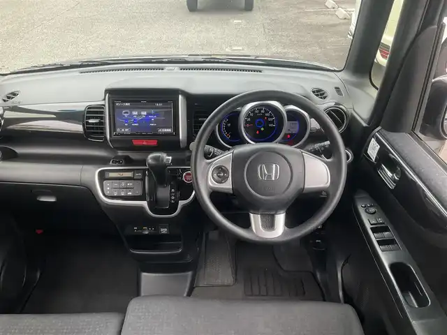 ホンダ Ｎ ＢＯＸ カスタム G Lパッケージ 滋賀県 2016(平28)年 7.9万km プレミアムベルベットパープル・パール 車検9年8月まで/イクリプスSDナビ/・Bluetooth・フルセグTV/バックモニター/両側パワースライドドア/ビルトインETC/純正HIDヘッドライト/フォグランプ/オートリトミラー/シートリフター/ECON/純正マット/バイザー/プッシュスタート/スマートキー/取説/保証書/スペアキー/