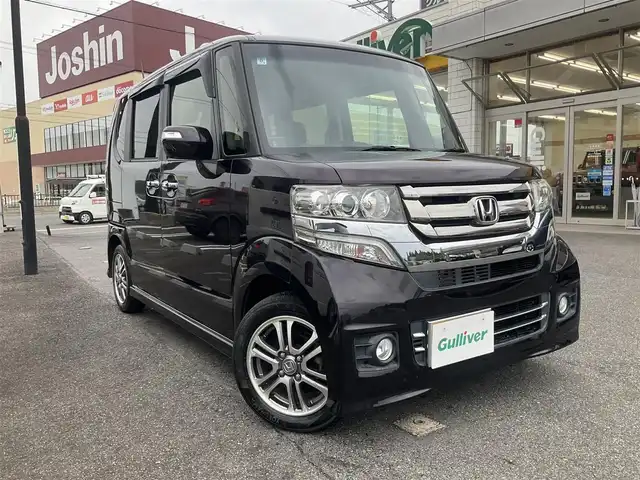 ホンダ Ｎ ＢＯＸ カスタム G Lパッケージ 滋賀県 2016(平28)年 7.9万km プレミアムベルベットパープル・パール 車検9年8月まで/イクリプスSDナビ/・Bluetooth・フルセグTV/バックモニター/両側パワースライドドア/ビルトインETC/純正HIDヘッドライト/フォグランプ/オートリトミラー/シートリフター/ECON/純正マット/バイザー/プッシュスタート/スマートキー/取説/保証書/スペアキー/