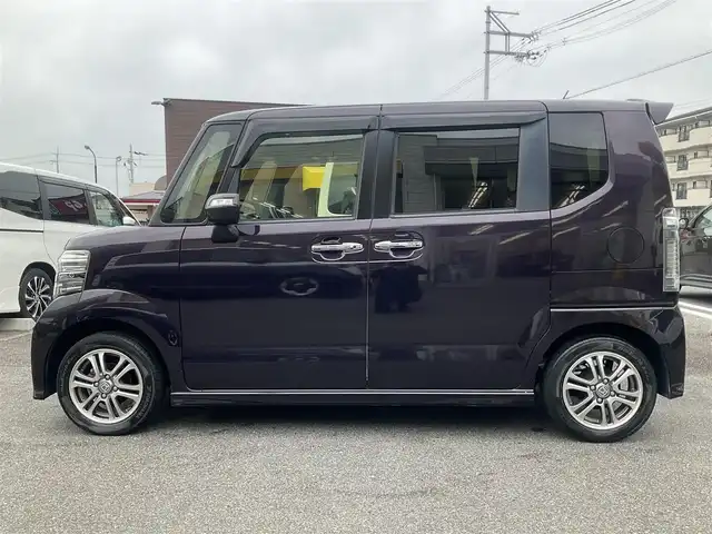 ホンダ Ｎ ＢＯＸ カスタム G Lパッケージ 滋賀県 2016(平28)年 7.9万km プレミアムベルベットパープル・パール 車検9年8月まで/イクリプスSDナビ/・Bluetooth・フルセグTV/バックモニター/両側パワースライドドア/ビルトインETC/純正HIDヘッドライト/フォグランプ/オートリトミラー/シートリフター/ECON/純正マット/バイザー/プッシュスタート/スマートキー/取説/保証書/スペアキー/