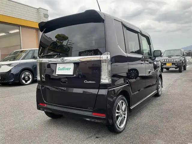 ホンダ Ｎ ＢＯＸ カスタム G Lパッケージ 滋賀県 2016(平28)年 7.9万km プレミアムベルベットパープル・パール 車検9年8月まで/イクリプスSDナビ/・Bluetooth・フルセグTV/バックモニター/両側パワースライドドア/ビルトインETC/純正HIDヘッドライト/フォグランプ/オートリトミラー/シートリフター/ECON/純正マット/バイザー/プッシュスタート/スマートキー/取説/保証書/スペアキー/