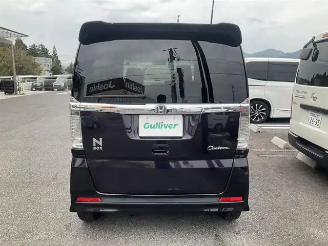 ホンダ Ｎ ＢＯＸ カスタム G Lパッケージ 滋賀県 2016(平28)年 7.9万km プレミアムベルベットパープル・パール 車検9年8月まで/イクリプスSDナビ/・Bluetooth・フルセグTV/バックモニター/両側パワースライドドア/ビルトインETC/純正HIDヘッドライト/フォグランプ/オートリトミラー/シートリフター/ECON/純正マット/バイザー/プッシュスタート/スマートキー/取説/保証書/スペアキー/