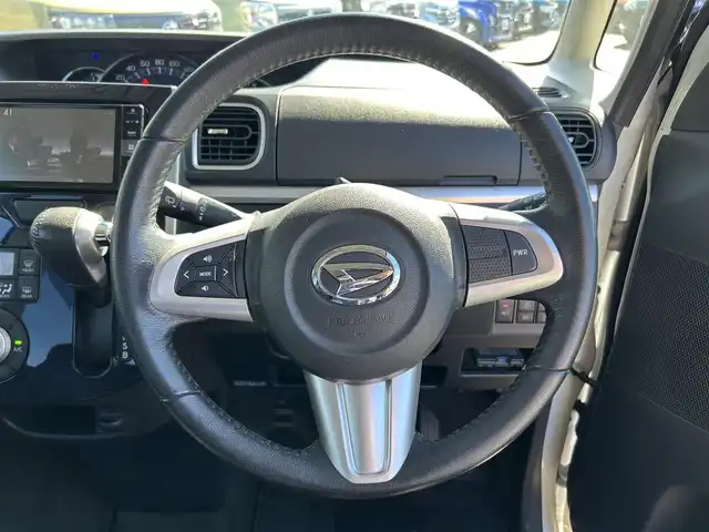 ダイハツ タント カスタム RS トップED SA Ⅲ 愛知県 2017(平29)年 2.8万km パールホワイトⅢ ワンオーナー車　/純正ナビ　/ＤＴＶ　/Ｂカメラ　/スマートアシストIII　/レーンキープ　/両側パワースライドドア　/ＥＴＣ　/ドライブレコーダー　/ハーフレザー　/ＬＥＤヘッドライト