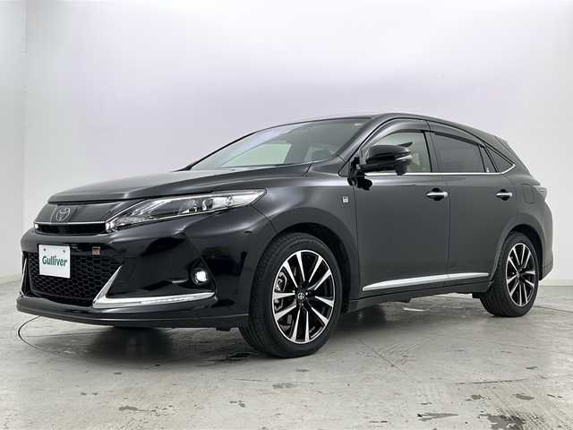 トヨタ ハリアー エレガンス GRスポーツ 宮城県 2018(平30)年 6.3万km ブラック 禁煙車/トヨタセーフティーセンス/・プリクラッシュセーフティーシステム/・レーンディバ―チャーアラート/・オートマチックハイビーム/・レーダークルーズコントロール/純正9インチナビ/（BT.AM.FM.CD.SD）/バックカメラ/フルセグテレビ/ビルトインETC/純正ドライブレコーダー（F）/電動パーキングブレーキ/AUTOHOLD/LEDヘッドライト/LEDフォグランプ/革巻きステアリング/ステアリングスイッチ/プッシュスタート/スマートキー/ハーフレザーシート/純正フロアマット/純正ドアバイザー/純正19インチアルミホイール/アイドリングストップ/横滑り防止機能