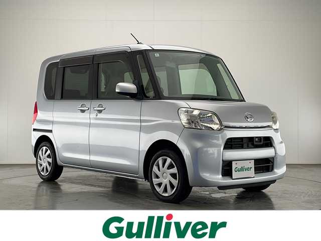 ダイハツ タント X SA 宮崎県 2014(平26)年 7.1万km ブライトシルバーメタリック 禁煙車/衝突被害軽減ブレーキ/社外ナビTV/（MDV-L404W/CD/FMAM/ワンセグTV)/社外ETC/純正セキュリティアラーム/純正ラバーマット/左側電動スライドドア/オートエアコン/電動格納ミラー/リアプライバシーガラス/スマートキー/プッシュエンジンスタート/スペアキー/新車時保証書/取扱い説明書