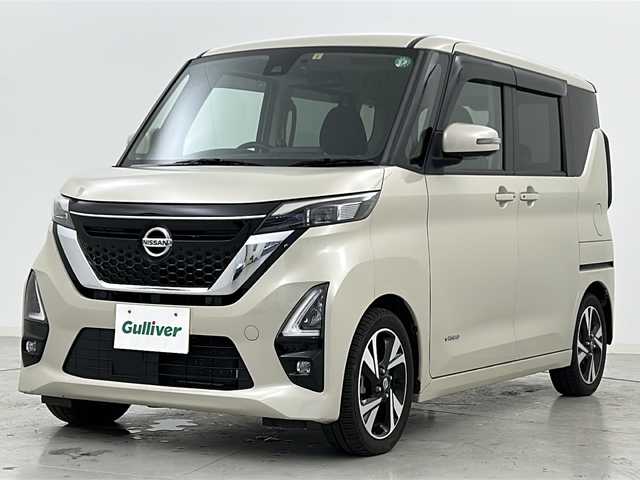 日産 ルークス ハイウェイスター Gターボ 宮城県 2022(令4)年 5.9万km フローズンバニラパール プロパイロット/アラウンドビューモニター/エマージェンシーブレーキ/車線逸脱警報/オートハイビーム/前後コーナーセンサー/純正SDナビ/・CD.DVD.SD.BT/フルセグTV/両側パワースライドドア/ハンズフリーオートスライドドア/LEDヘッドライト/LEDフォグランプ/純正ドライブレコーダー（FR）/電動パーキングブレーキ/アイドリングストップ/横滑り防止装置/プッシュスタート/スマートキー2個/ステアリングスイッチ/純正15インチアルミホイール/純正フロアマット/シートバックテーブル/後席ロールサンシェード