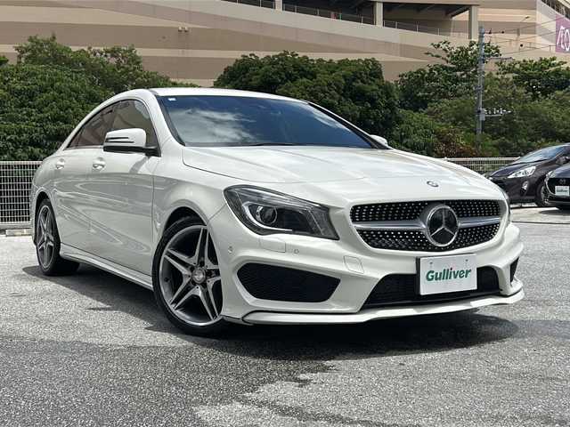 メルセデス・ベンツ ＣＬＡ１８０ AMGライン 沖縄県 2014(平26)年 3.8万km カルサイトホワイト 純正ナビ　/(AM/FM/Bluetooth)/バックカメラ　/運転席メモリー付きパワーシート　/ハーフレザーシート　/レーダークルーズコントロール　/ブラインドスポットアシスト　/レーンキープアシスト　/前後コーナーセンサー　/電動リアゲート/衝突軽減防止装置/純正18インチアルミホイール